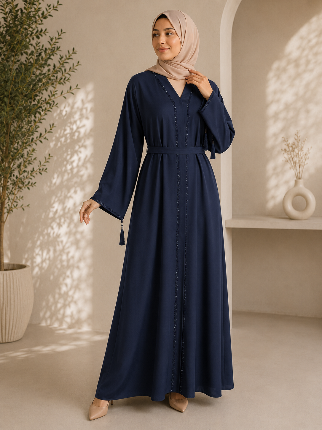 Navy Starlight Abaya