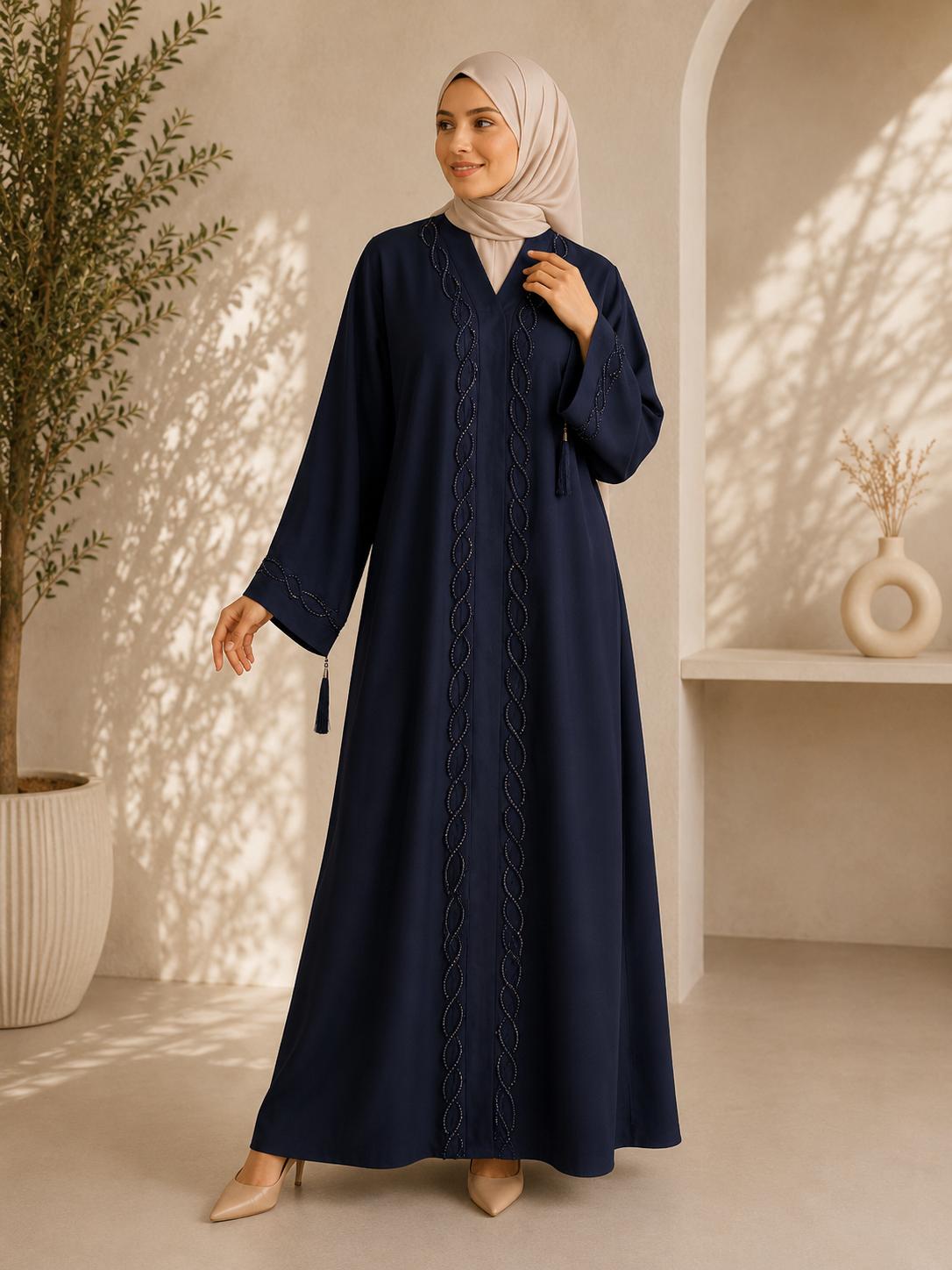 Midnight Veil Luxe Abaya