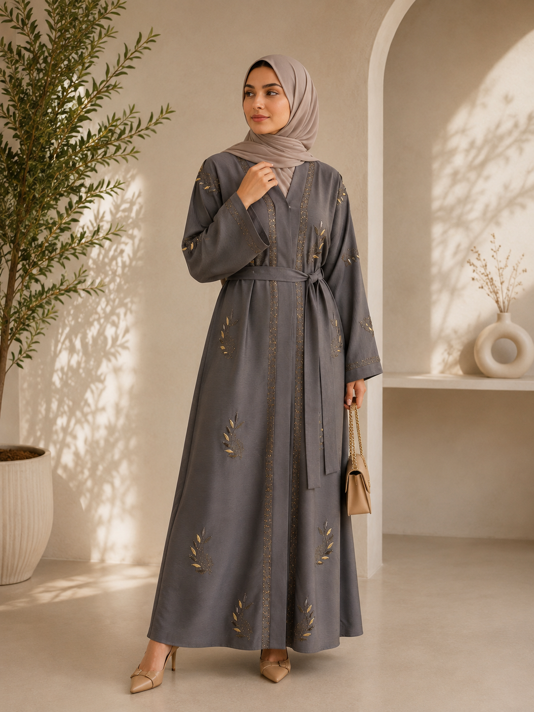 Misty Zahra Embroidered Abaya